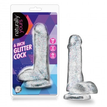 6 Inch Glitter Dong - Naturally Yours