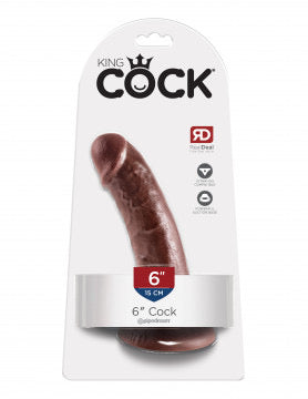 King Cock 6” Dong Brown